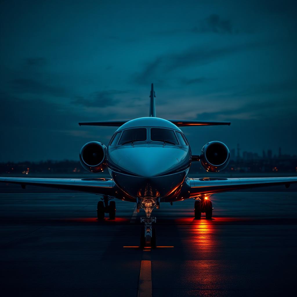 Privatjet auf dem Rollfeld in Zürich